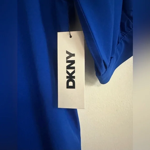 DKNY Blue Button-Up Dress - Picture 4 of 9